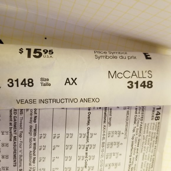 ✅3148 McCall's Sz 4-8 Misses Halter Wrap Dress Shee - Picture 6 of 6